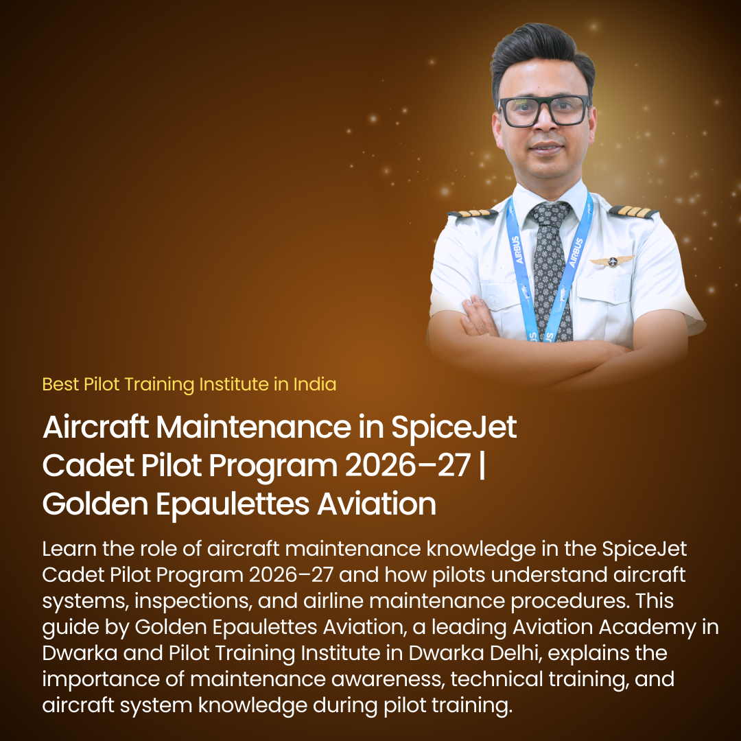 Aircraft Maintenance in SpiceJet Cadet Pilot Program 2026–27 | Golden Epaulettes Aviation